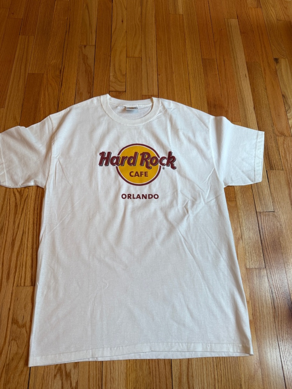 Vintage Hard Rock Cafe Orlando Logo Graphic White Cotton T Shirt size XL